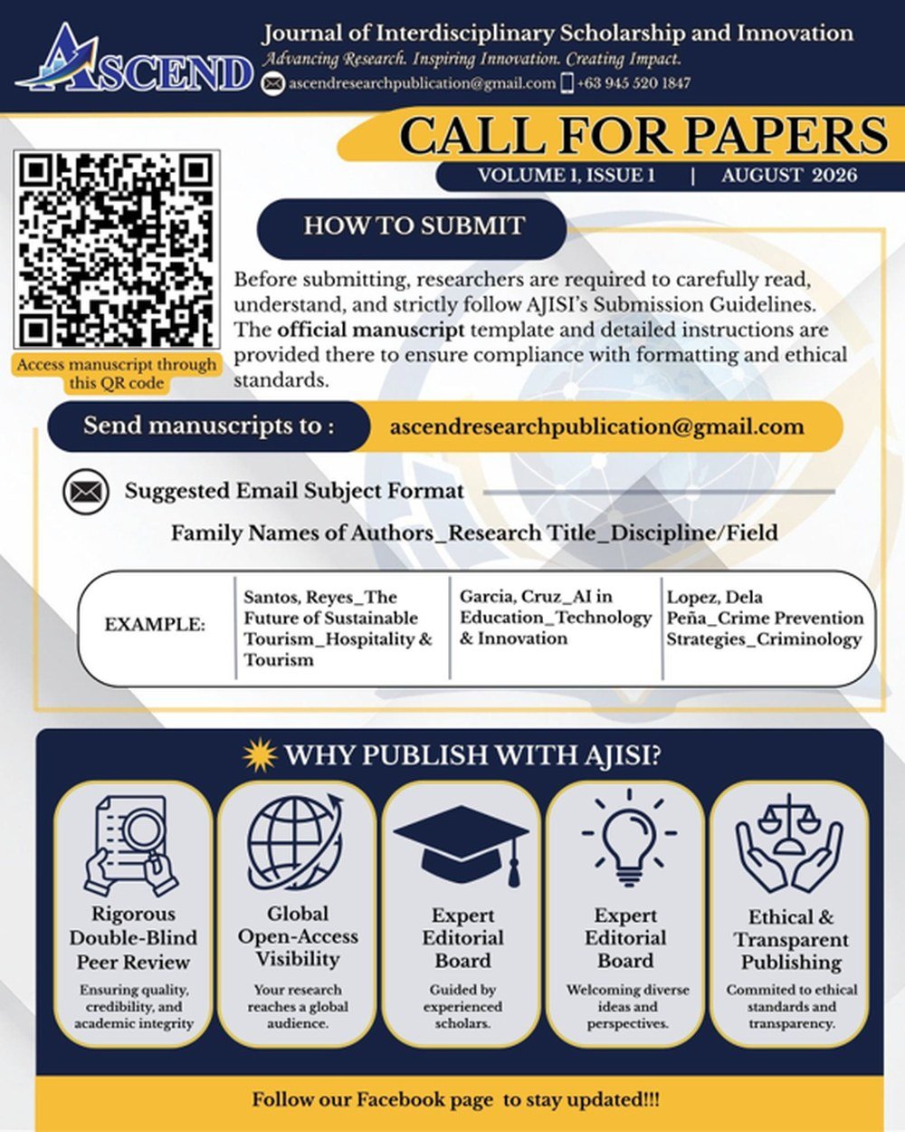 Call for papers: how to submit, email subject format, and why publish with AJISI.